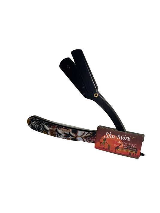 Portanavaja negro con diseño